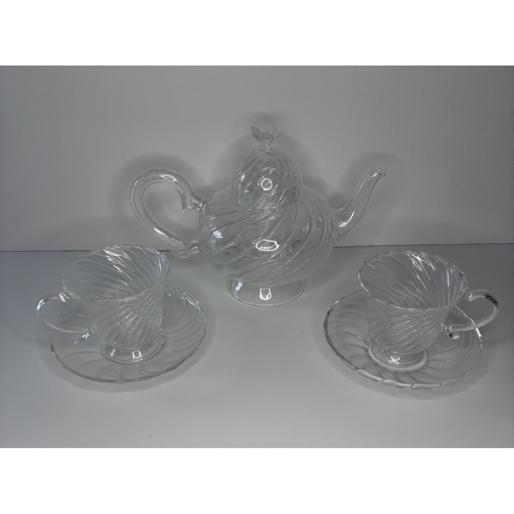 🫖Marquis Waterford Teapot Infuser 2 Cup and Saucers